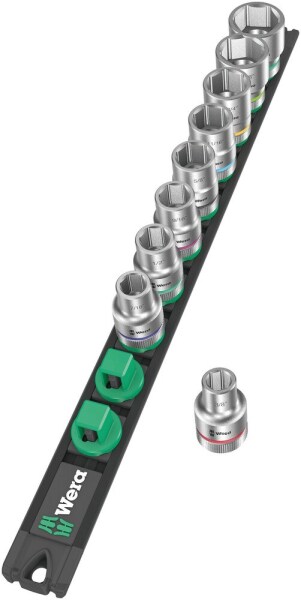 Wera 05005480001 9-delige Dop-magneetstrip C Imperial 1 Zyklop Doppenset Incl. Houder - 1/2" - Detailed view of the product