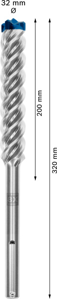 Bosch 2608900254 EXPERT Hamerboor SDS Max-8X - 32x200x320mm - Detailed view of the product