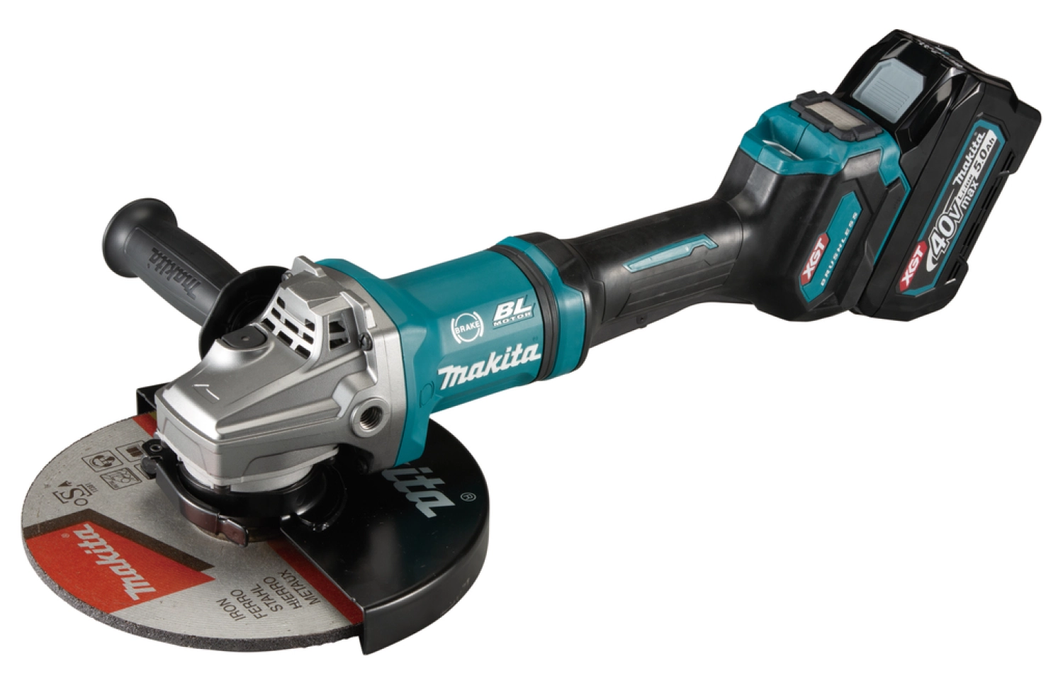 Makita GA038GT203 Accu Haakse Slijper 230mm AWS-Ready XGT 40V Max 5.0Ah in Koffer