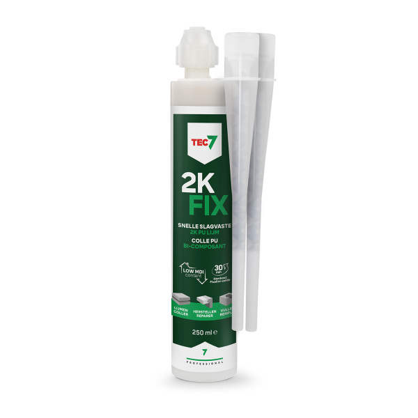 TEC7 591536000 2K-Fix - Snelle Slagvaste 2k PU-lijm Patroon - 250ml