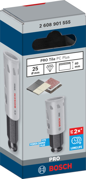 Bosch 2608901555 PRO Tile PC Plus Diamantgatzaag Voor Tegels - 25mm - Detailed view of the product
