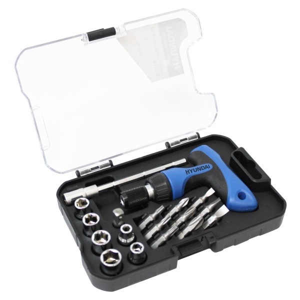Hyundai 65315 18-delige Dop- En Bitset - 1/4" - Detailed view of the product