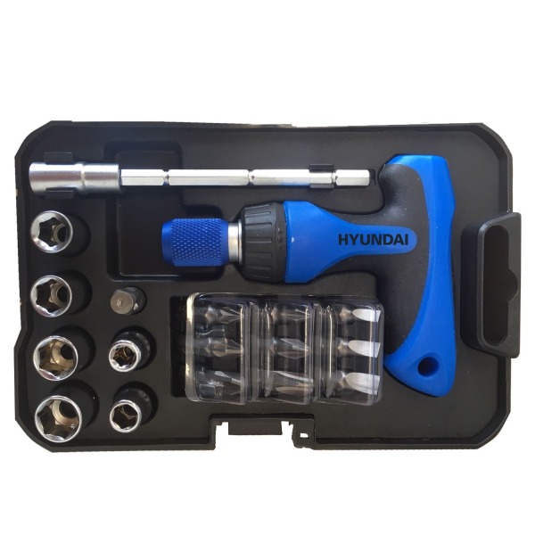 Hyundai 65315 18-delige Dop- En Bitset - 1/4" - Detailed view of the product