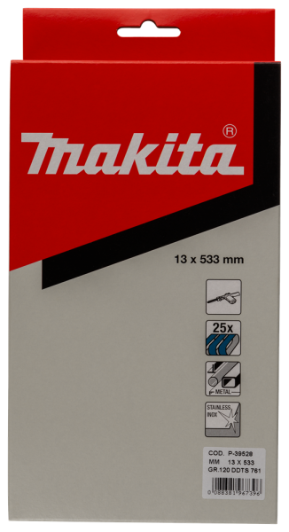 Makita P-39528 Schuurband K120 533x13 Blue - Detailed view of the product
