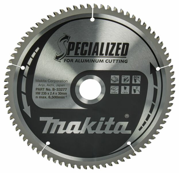 Makita B-33277 Cirkelzaagblad Aluminium - 235x30x2,4 80T
