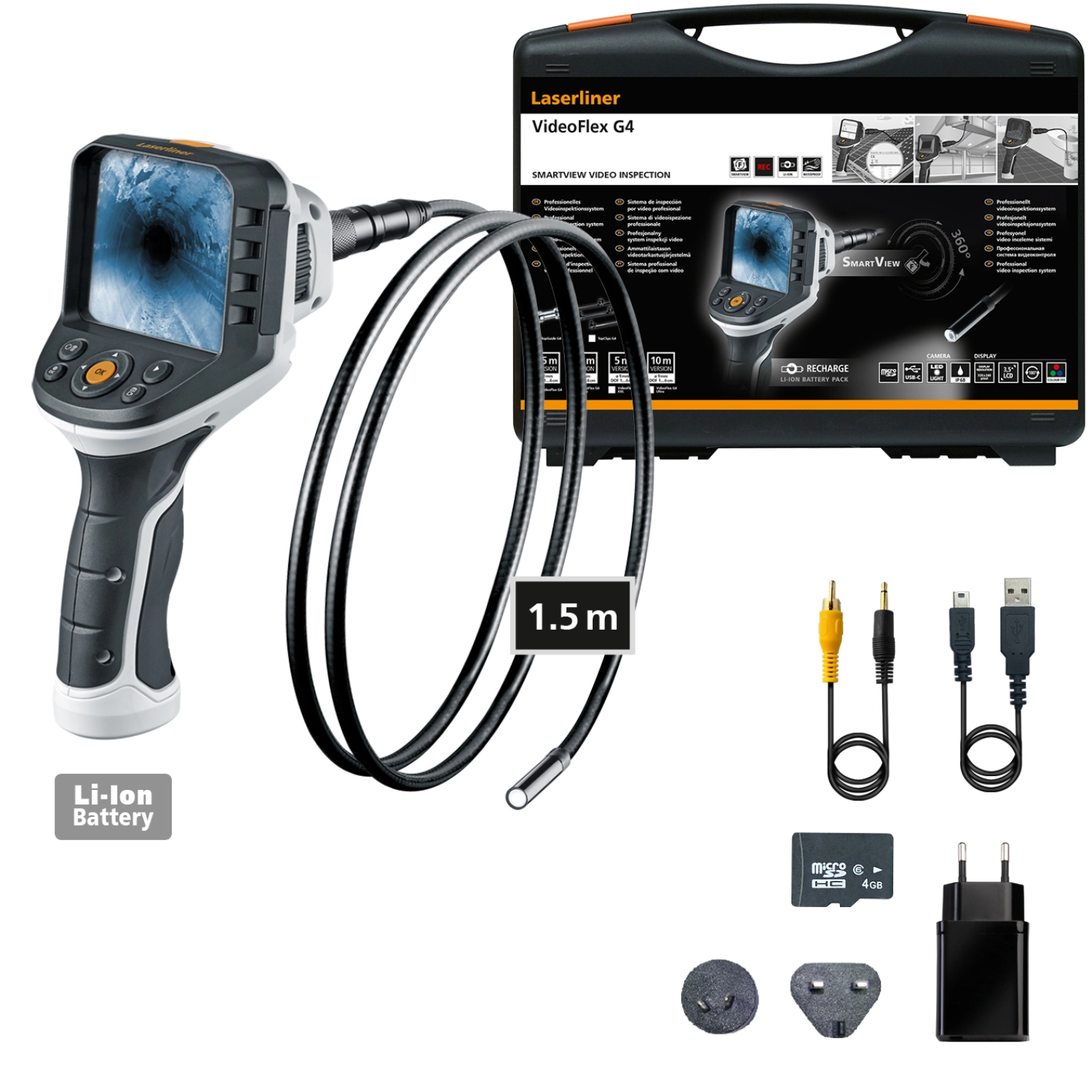 Laserliner VideoFlex G4 Inspectiecamera In Koffer - 9mm X 1,5m