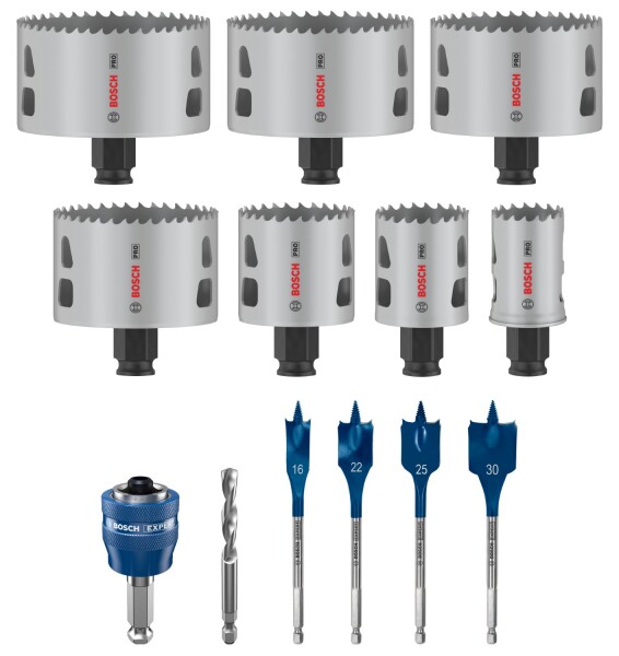 Bosch 2608594433 PRO 13-delige Multi Material PC Plus Gatzagenset - 32,41,51,73,76,83,86 Mm