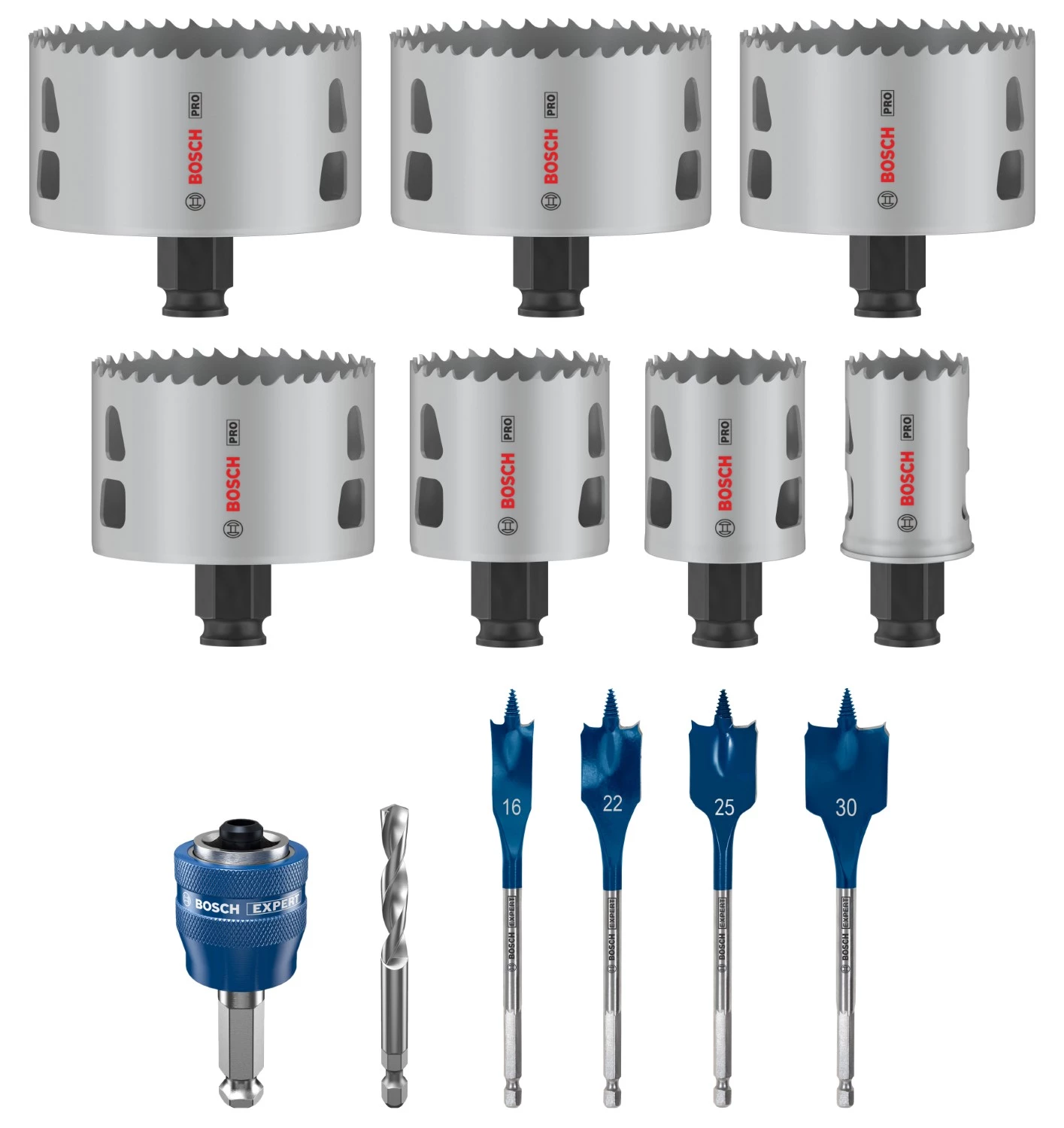 Bosch 2608594433 PRO 13-delige Multi Material PC Plus Gatzagenset - 32,41,51,73,76,83,86mm