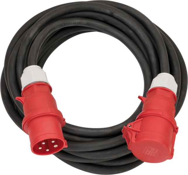 Brennenstuhl 1167320250 CEE Verlengsnoer IP44 - 25m - 5-polig - H07RN-F 5G6,0 - Zwart