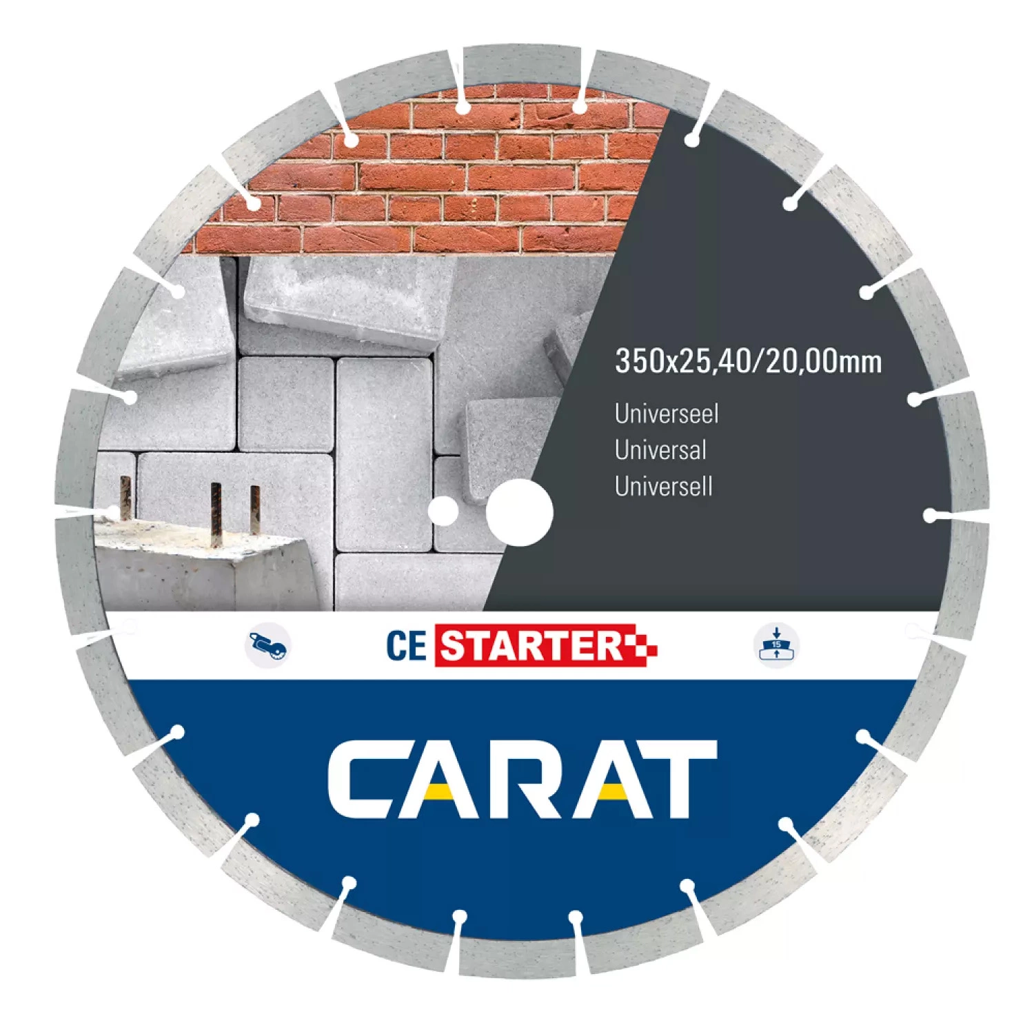 Carat CES3504A23 3-pack Diamantzaagbladen - 350 X 25,4mm Incl BIOSCOOPBON Twv€ 25,- thumbnail 2