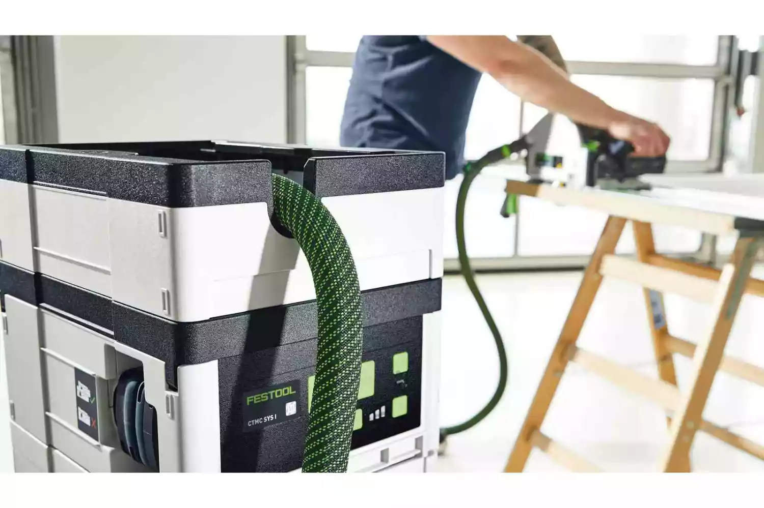 Festool CTLC SYS HPC 4,0 I-Plus 36V (2x18V) Li-Ion Accu Stofzuiger Set (4x 4.0Ah) -2400L/min - L-klasse thumbnail 4