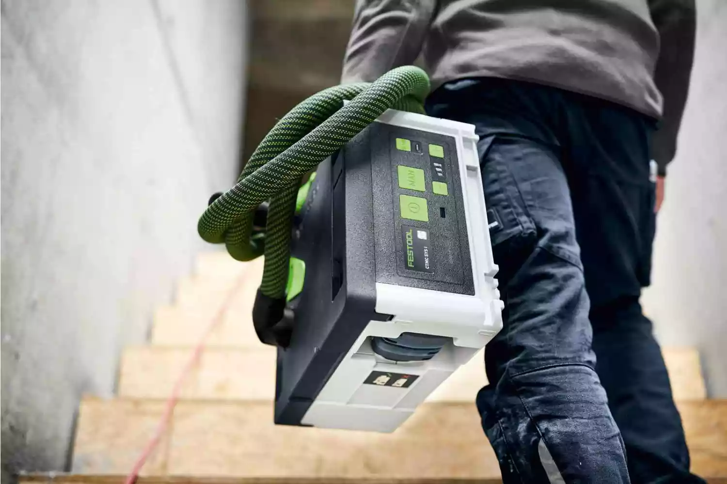 Festool CTLC SYS HPC 4,0 I-Plus 36V (2x18V) Li-Ion Accu Stofzuiger Set (4x 4.0Ah) -2400L/min - L-klasse thumbnail 3