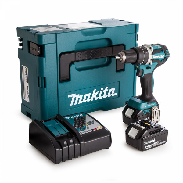 Makita DDF484RT3J 18V Li-Ion Accu Boor-/schroefmachine Set (3x 5,0Ah Accu) In Mbox