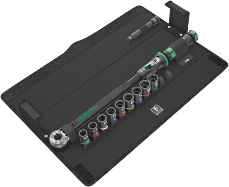 Wera 05075681001 11-delige Click-Torque C 3 Set 2 Draaimomentsleutelset In Etui Met Omschakelbare Ratel - 40-200 Nm - 1/2" - Default image for the product