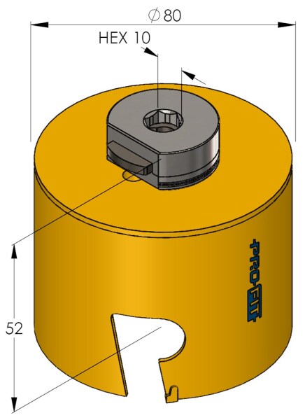 ProFit 09081080 Multi Purpose Gatzaag Incl. Adapter - 80mm - Detailed view of the product