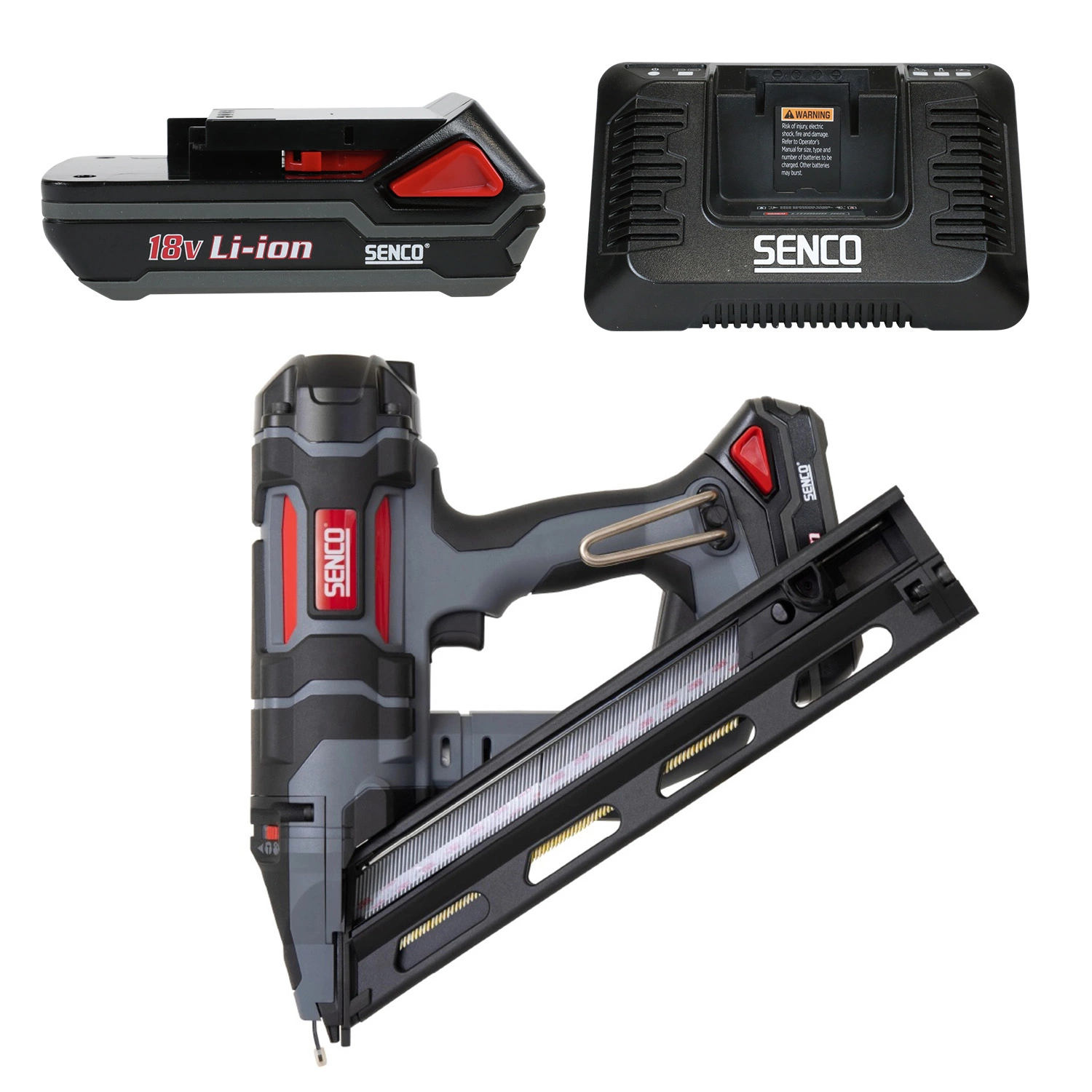 Senco Fusion F-15XP 18V Li-Ion Accu DA Spijker Tacker Set (1x 1,5Ah) - 32-65mm