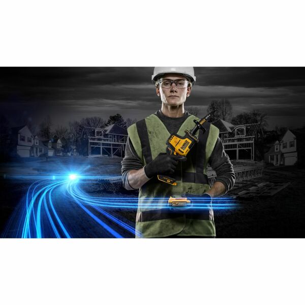 DeWALT DCS369E1T-XJ 18V Li-ion XR Accu Reciprozaag Set (1x POWERSTACK Accu) In TSTAK - Koolborstelloos - Detailed view of the product