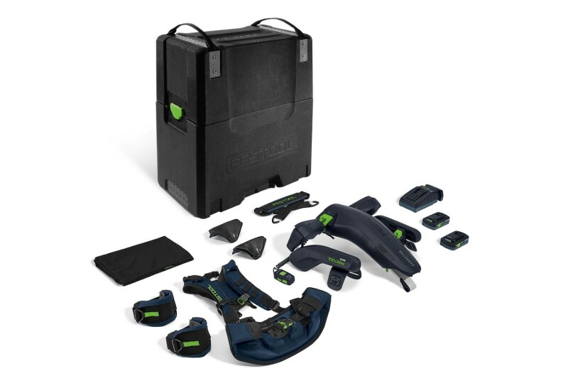 Festool Exoskelet EXO 18 HPC 4,0 I-Plus ExoActive 18V Draagharnas Set (2x 4.0Ah Accu) In EPP-transportbox