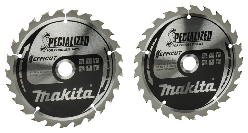 Makita B-62985-2 Cirkelzaagblad Hout - 165x20x1,4mm - 25T - Duopack