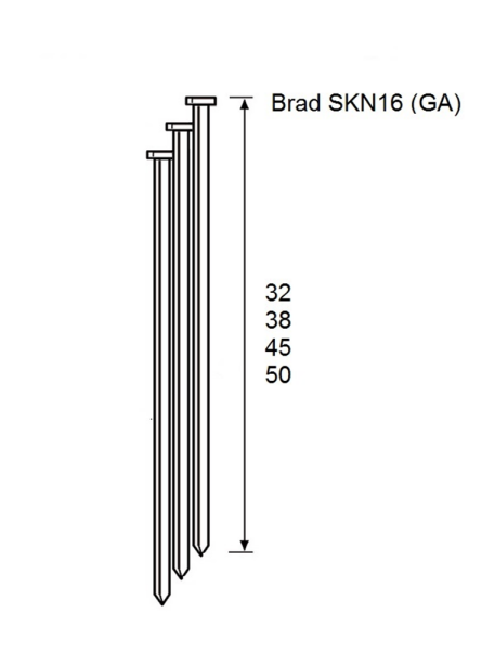 Dutack Fasteners 5138050 Brad - SKN16-20° - Verzinkt - 1,6 X 32 Mm (2000st)