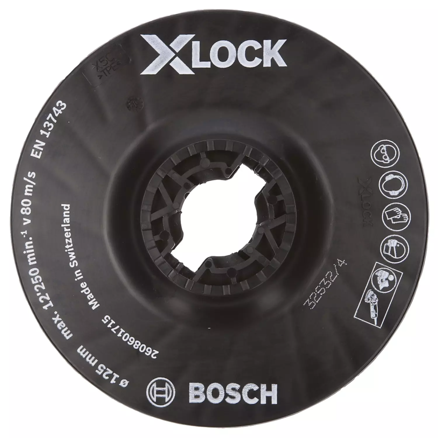 Bosch 2608601715 X-Lock Steunschijf Voor Fiberschijven - Medium - 125mm