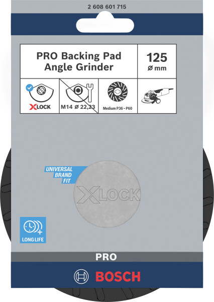 Bosch 2608601715 X-Lock Steunschijf Voor Fiberschijven - Medium - 125mm - Detailed view of the product