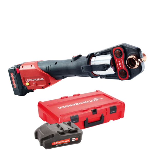 Rothenberger Romax 4000 18V Li-ion Accuperstang Set (1x 4.0Ah Accu) Incl. TH16-20-25 Persbekken In Koffer - Default image for the product