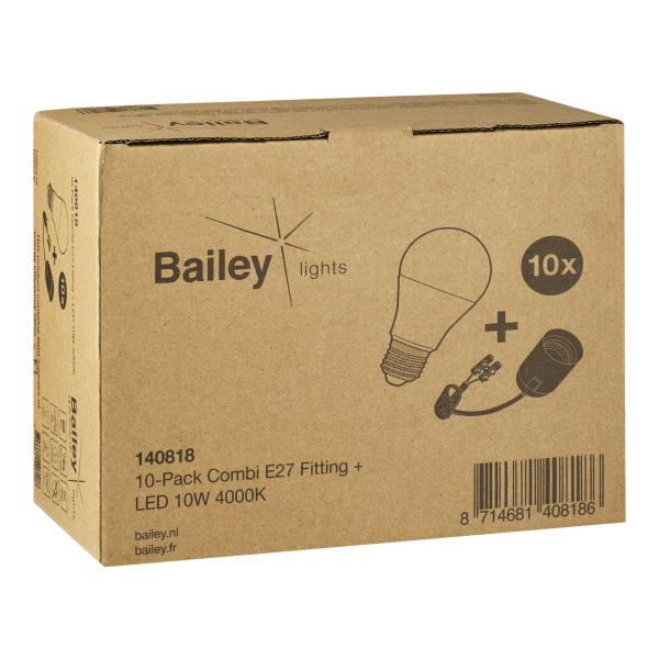 Bailey 140818 10-Pack Combi LED Lamp Kroonsteen - E27 Fitting - 10W - 935Lm - Detailed view of the product