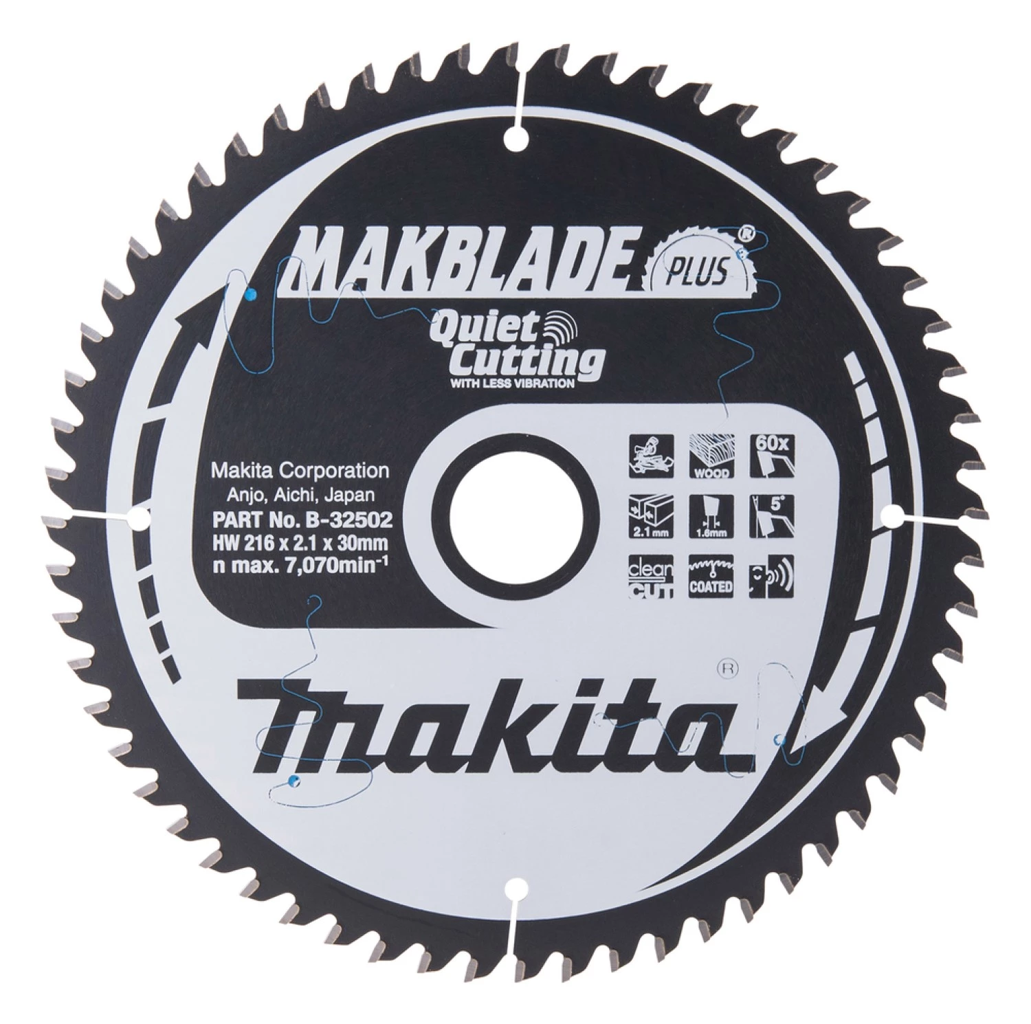 Makita B-32502 Zaagblad - 216 X 30 X 60T