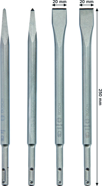 Bosch 2607017516 PRO 4-delige SDS Plus-4C Beitelset - Detailed view of the product