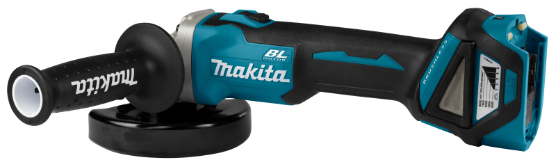 Makita DGA511RTJ 18V Li-Ion Accu Haakse Slijper Set (2x 5.0Ah Accu) In Mbox - 125mm - Koolborstelloos - Detailed view of the product