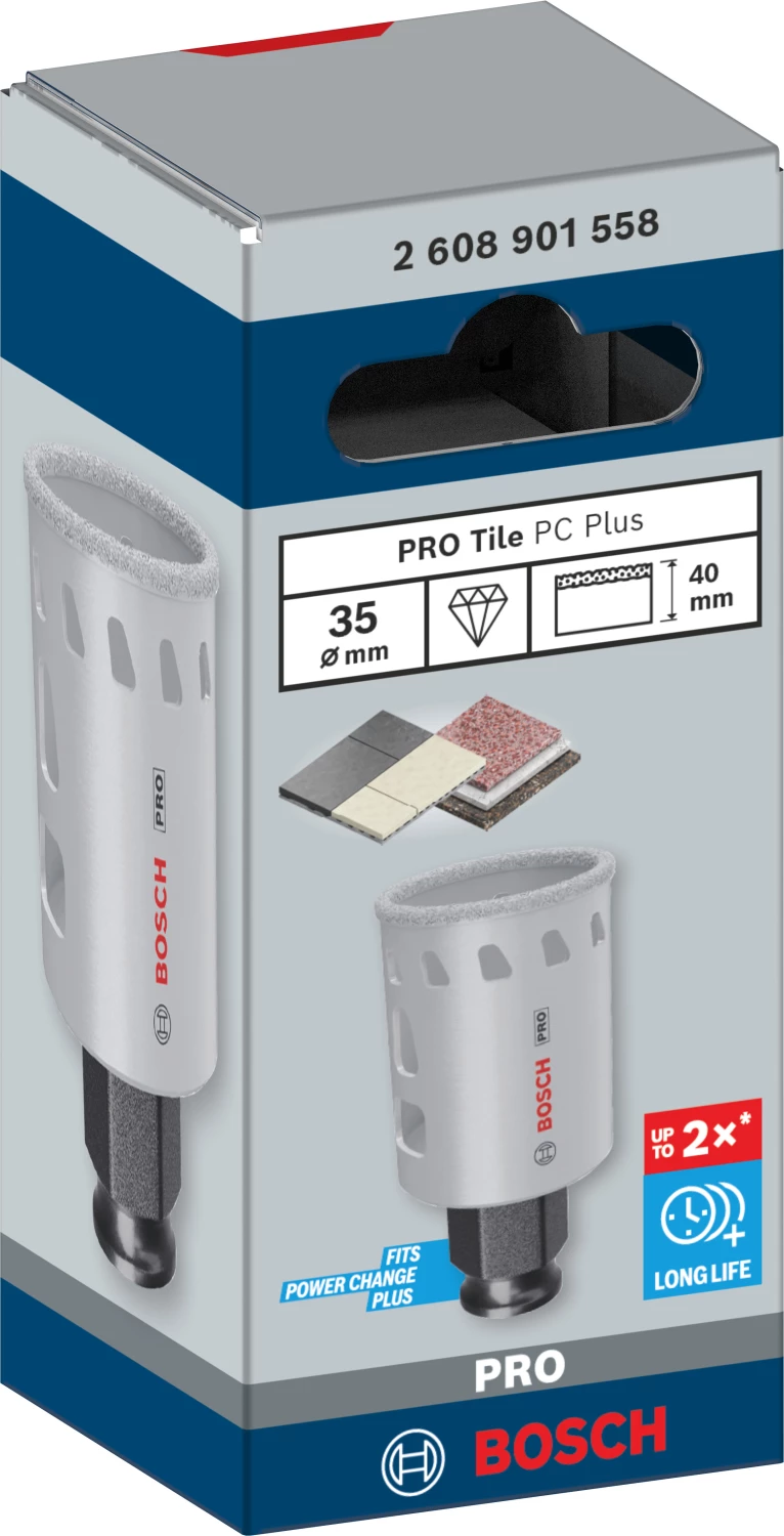 Bosch 2608901558 PRO Tile PC Plus Diamantgatzaag Voor Tegels - 35mm thumbnail 2