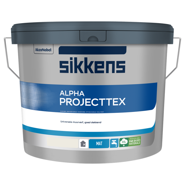 Sikkens Alpha Projecttex - Ral 9010 - 10L Nieuw