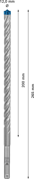 Bosch 2608900110 EXPERT Hamerboor SDS Plus-7X - 12x200x265mm - Detailed view of the product