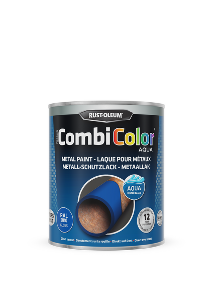 rust-oleum combicolor aqua hoogglans ral 5010 0.75 ltr