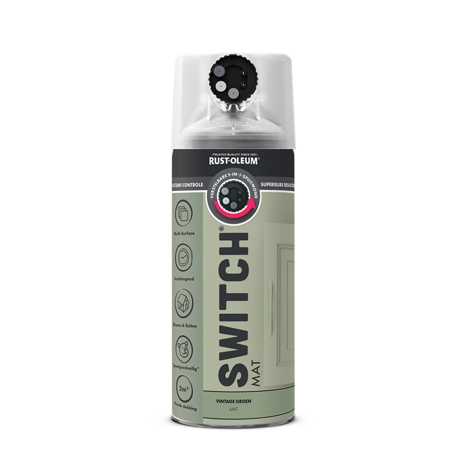 Rust-Oleum Switch Spuitlak - Mat Vintage Groen - 400ml