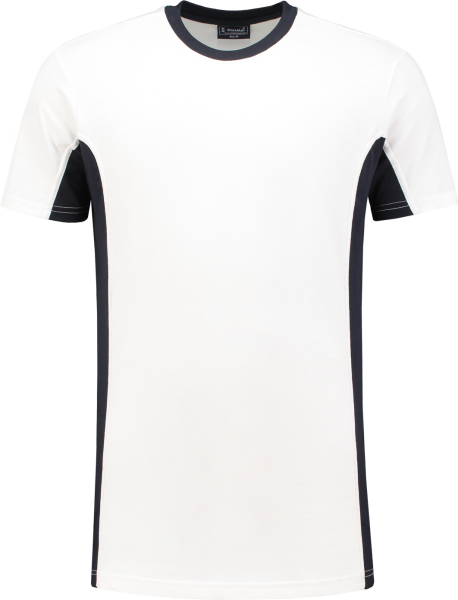 Workman 0401 T-Shirt Bi-Colour - Wit / Navy - L - Default image for the product