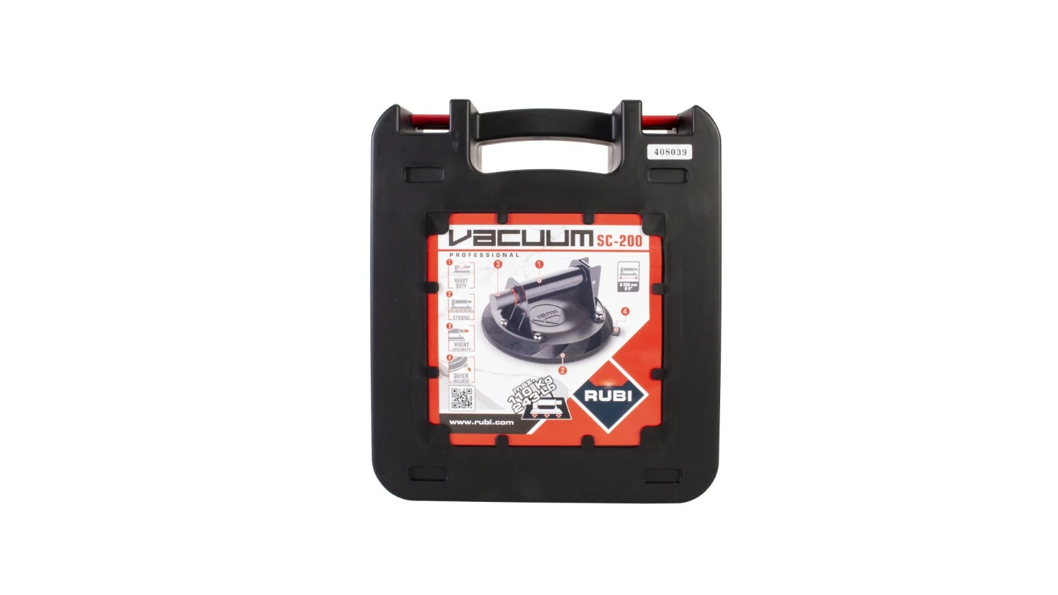 Rubi GSC-200 Tegel-/glasdrager Met Vacuümpomp - 200mm - 21951 thumbnail 2