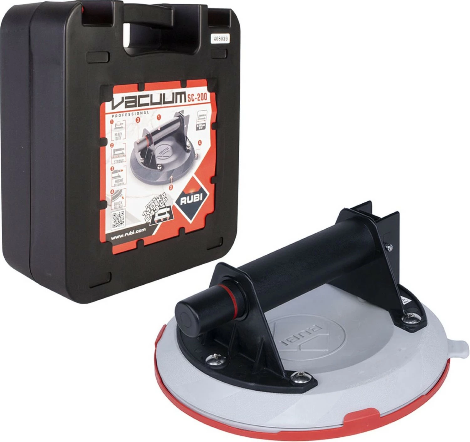 Rubi GSC-200 Tegel-/glasdrager Met Vacuümpomp - 200mm - 21951
