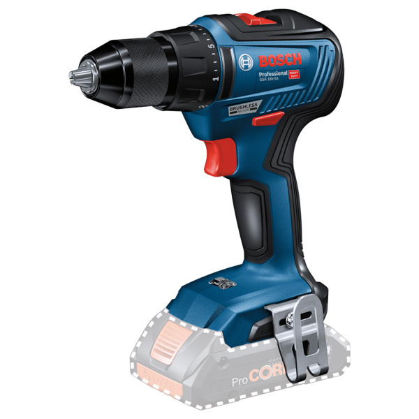 Bosch GSR 18V-55 18V Li-Ion Accu Schroefboormachine Body Met GRATIS L-Case - 55Nm - Koolborstelloos - Default image for the product