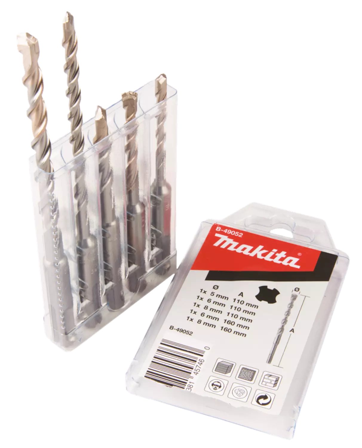 MAKITA Borenset B12332 - P2S - SDS-PLUS - 5+6+8+6+8