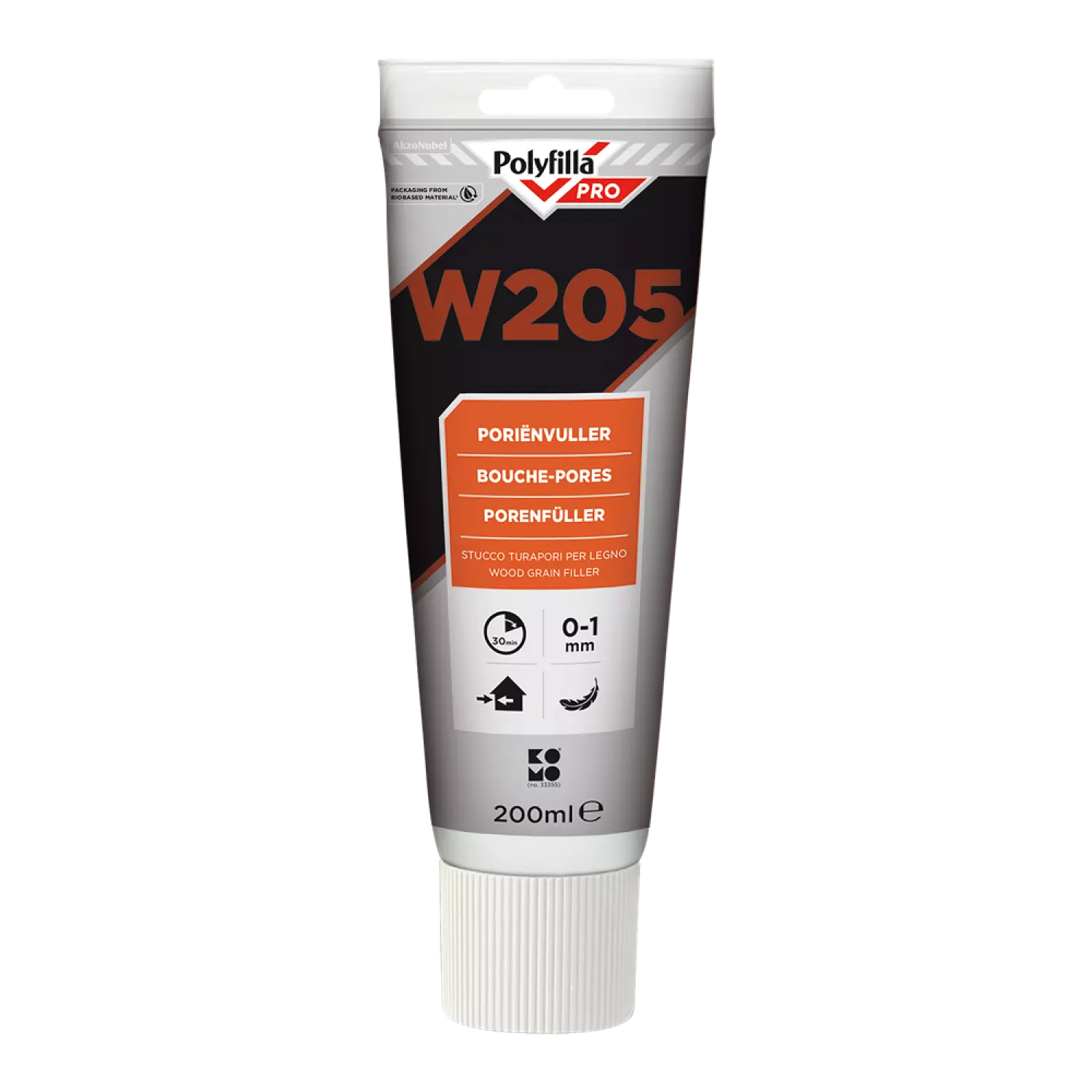 Polyfilla W205 1K Houtvulmiddel 200 Ml (tube)