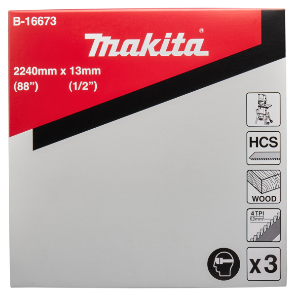 Makita B-16673 Lintzaagblad Voor LB1200F - 2240 X 13mm (3st) - Detailed view of the product