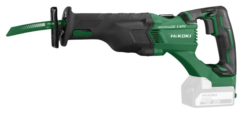 HiKOKI CR18DBLW4SZ 18V Li-Ion Accu Reciprozaag Body In HSC - Koolborstelloos - Detailed view of the product
