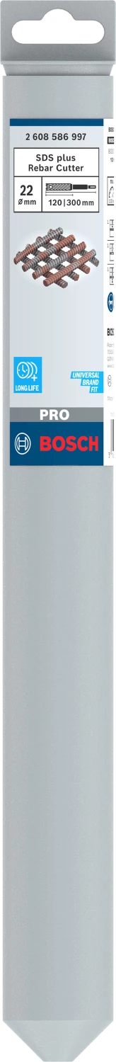 Bosch 2608586997 SDS-Plus Rebar Cutter Hamerboor - Type 9 - 4 Snijvlakken - 22 X 120 X 300mm thumbnail 2