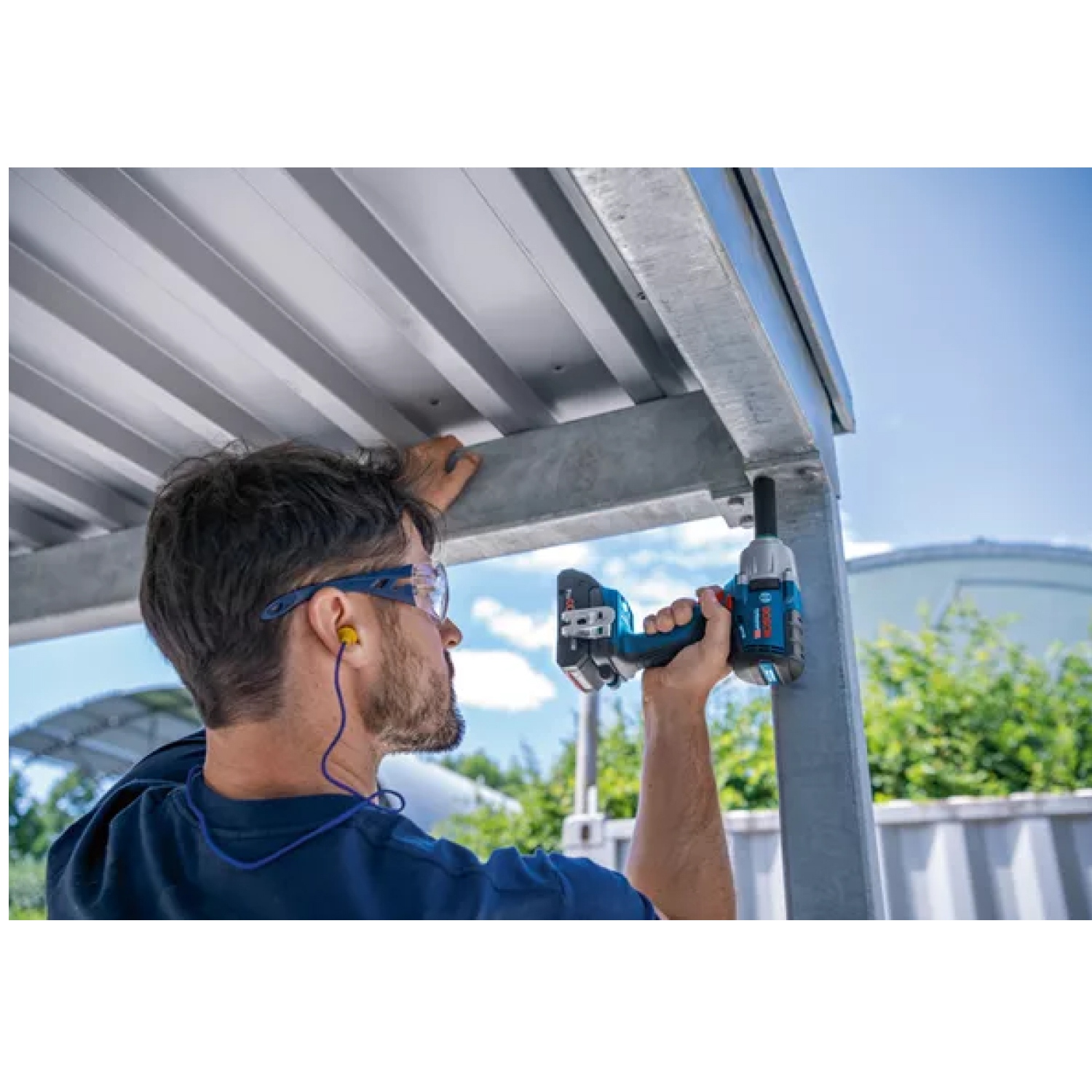 Bosch GDS 18V-450 HC 18V Li-ion Accu Slagmoeraanzetter Set (2x 4.0Ah) In L-Boxx + CoMo - 450 Nm thumbnail 4