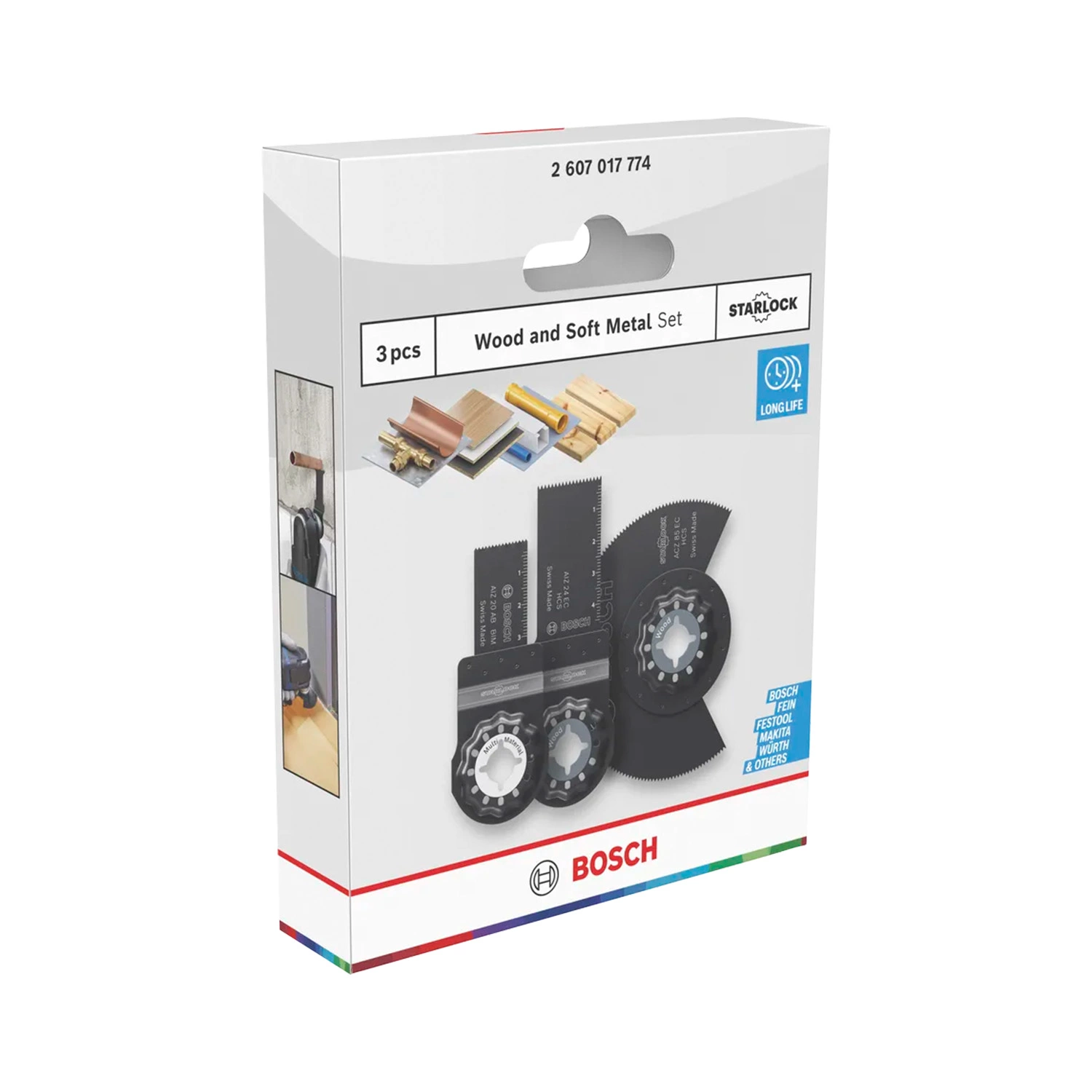 Bosch 2607017774 Standaard Multitool Hout En Metaal Set Voor Hout En Non-ferrometalen (3-delig) thumbnail 2