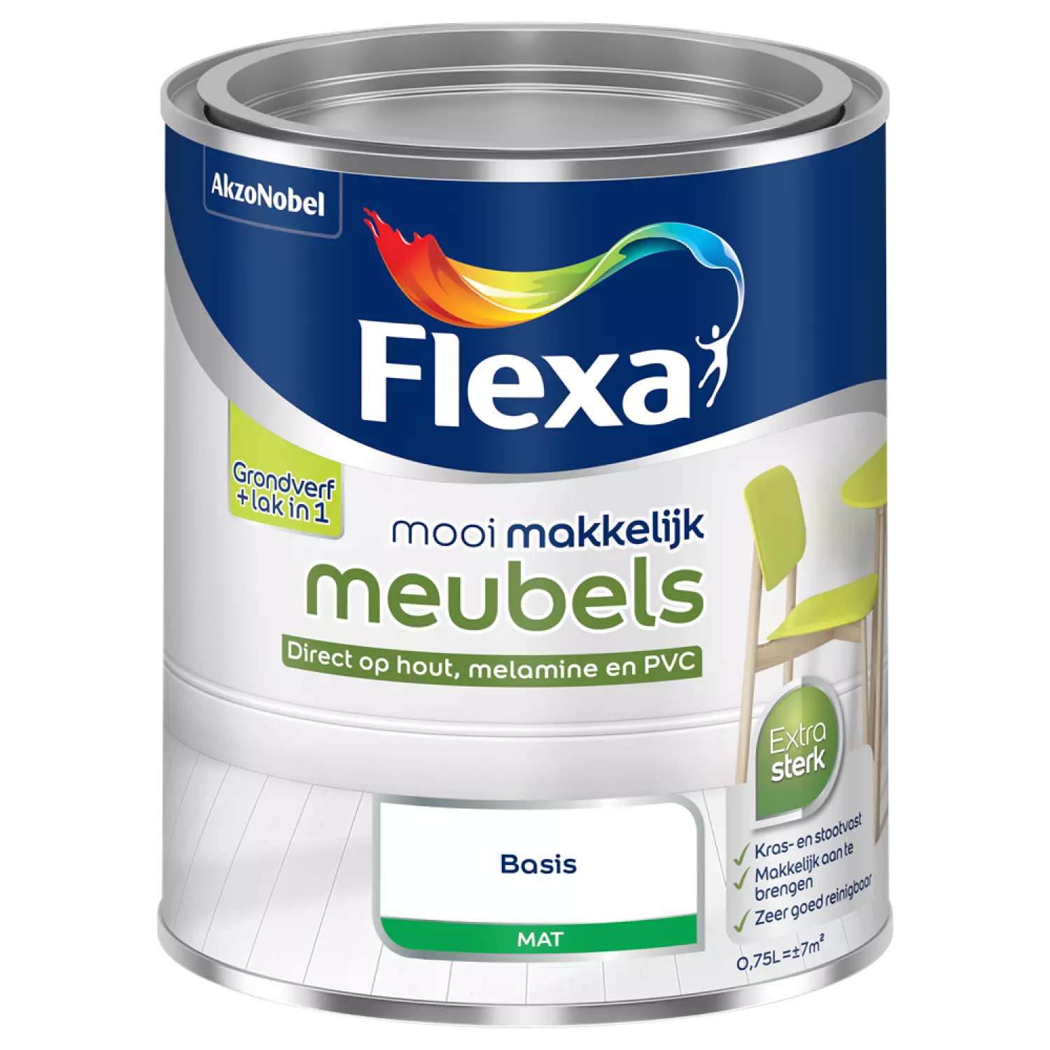 Flexa Mooi Makkelijk Meubels Mat - Op Kleur Gemengd - 0,75L