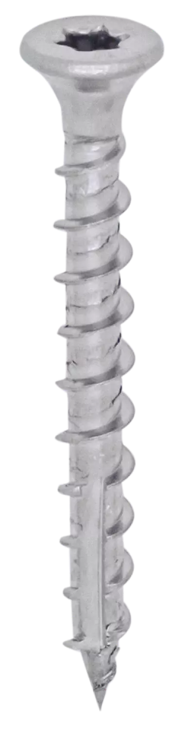 Woodies 61845374 Ultimate Scharnierschroef RVS - TX20 - 4.5 X 40mm - Platverzonken Kop - Voldraad - Verzinkt (200st)