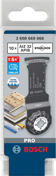 Bosch 2608669068 PRO / AIZ 32 APIB BIM Invalzaagblad - 50 X 32mm - Hout En Metaal (10 St.) - Detailed view of the product